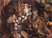 MONNOYER, Jean-Baptiste Still-Life of Flowers and Fruits Norge oil painting reproduction
